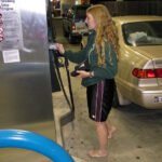 How did we get by before we could pay at the pump???  Someone like Sarah would have actually had to TALK to the people at the gas station.  Ah progress!