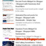 Recent Posts with Pictures Widget for Blogger / Blogspot
