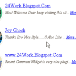 Recent Comments Widget with Avatars To Blogger & Top Commentators